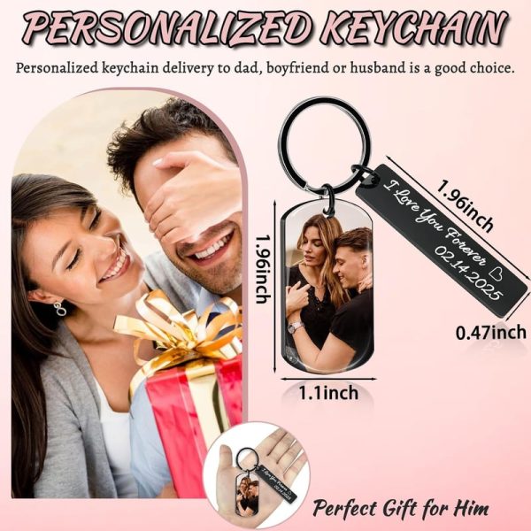 Best Custom Photo Keychain - Engraved Gifts For Couples - immagine 6
