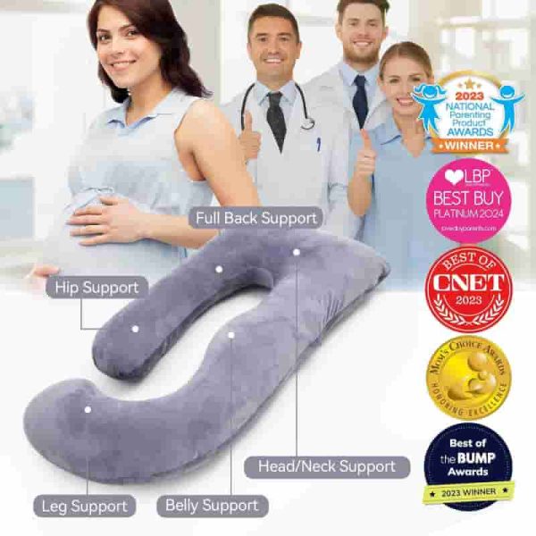 Best 57-inch U-shaped Pregnancy Pillow For Full Body Support – Image 4