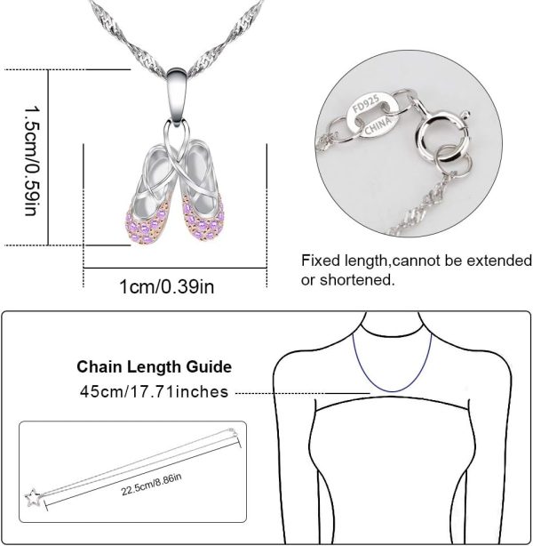 925 Sterling Silver Ballerina Necklace - Best Dance Gift – Image 6