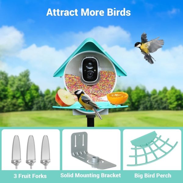 Smart Bird Feeder With 1080p Hd Camera & Solar Panel - Ideal Gift - 画像 (5)