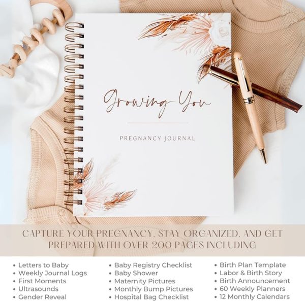 Best Boho Themed Pregnancy Journal - Keepsake & Planner - Imagen 2