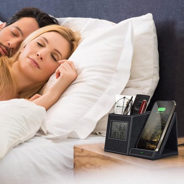 Best Desk Organizer With Wireless Charger & Thermometer - immagine 2