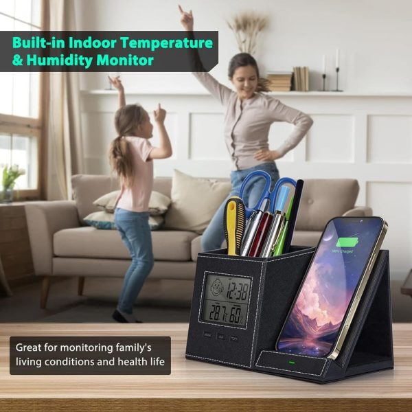 Best Desk Organizer With Wireless Charger & Thermometer - immagine 4