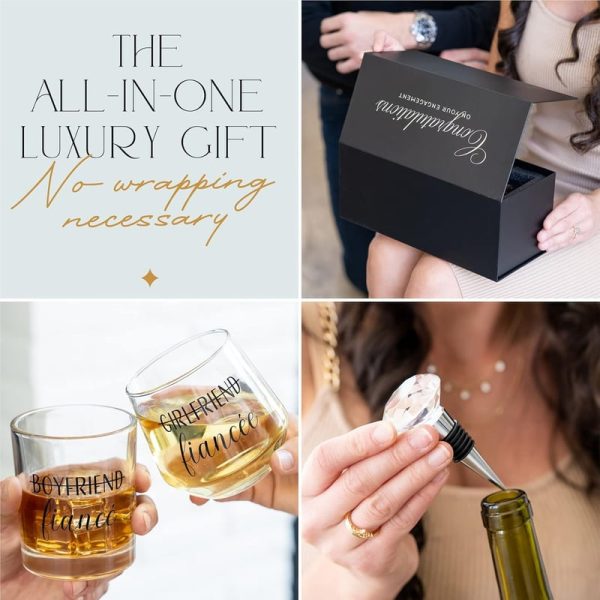 Best Engagement Gifts For Couples – Whiskey & Wine Glass Set - Image 5