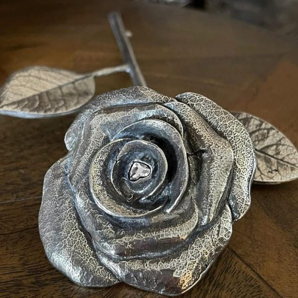 60th Anniversary Forever Rose Gift With Heart Crystal Keepsake - Imagen 2