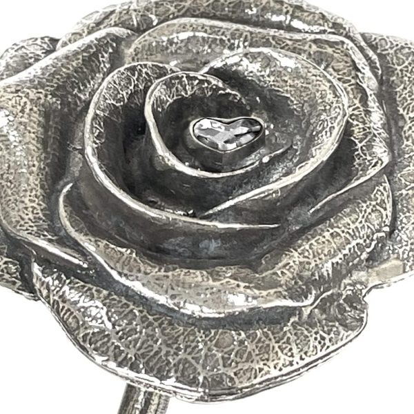 60th Anniversary Forever Rose Gift With Heart Crystal Keepsake - Imagen 4