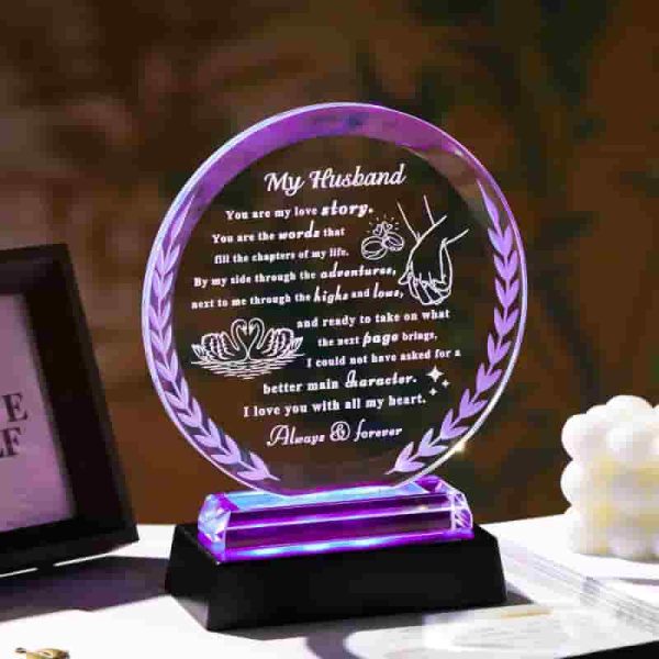 Best Crystal Plaque Gifts For Husband - Romantic Keepsake – Image 6