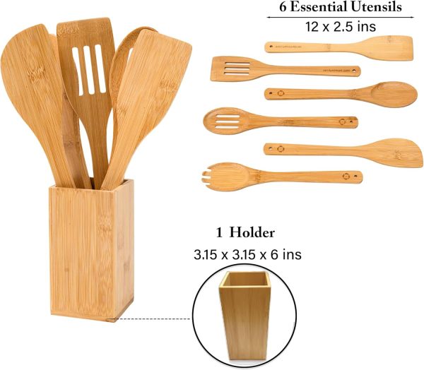Best Bamboo Kitchenware Set - Perfect Housewarming & Wedding Gift - immagine 6