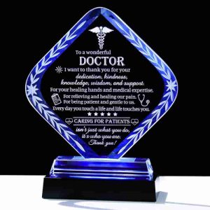 Best Thank You Doctor Gifts - Crystal Keepsake With Led Light