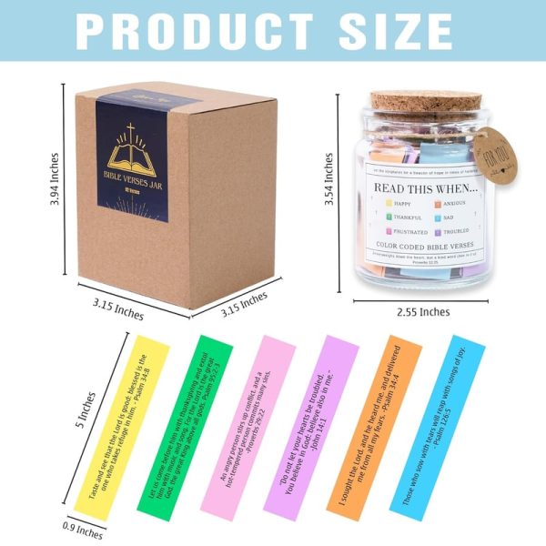 Best Bible Verse Jar - Christian Gifts For Women & Men - 画像 (3)