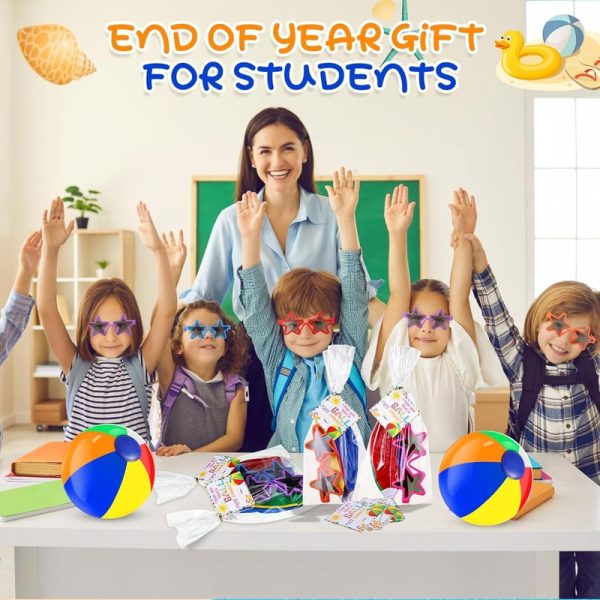 24 Set Neon Sunglasses And Beach Balls - End Of Year Student Gifts – Image 3