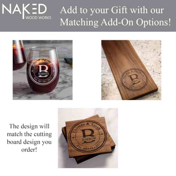 Best Personalized Cutting Board - Custom Wedding & Anniversary Gift - Imagem 5