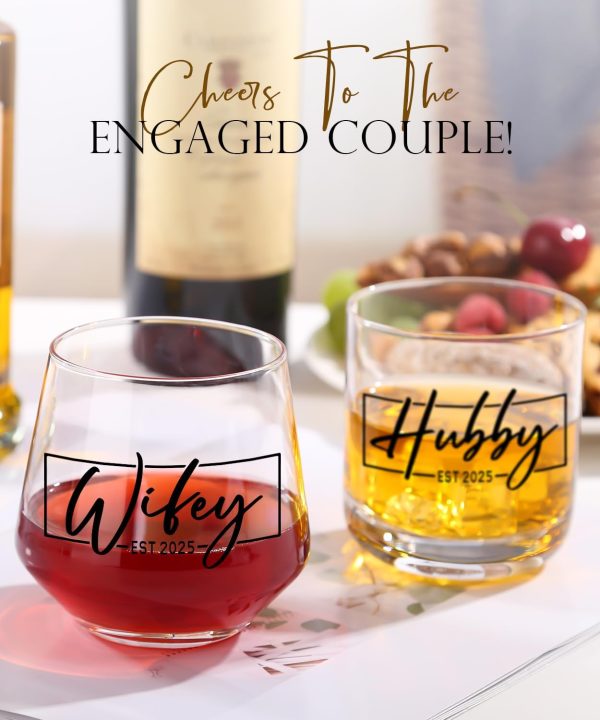 Best Wedding Glass Set For Couples Est 2025 - Imagen 2