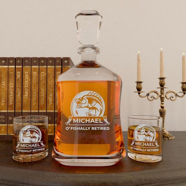 Best Retirement Gifts For Men - Personalized Whiskey Decanter Set - Imagen 5