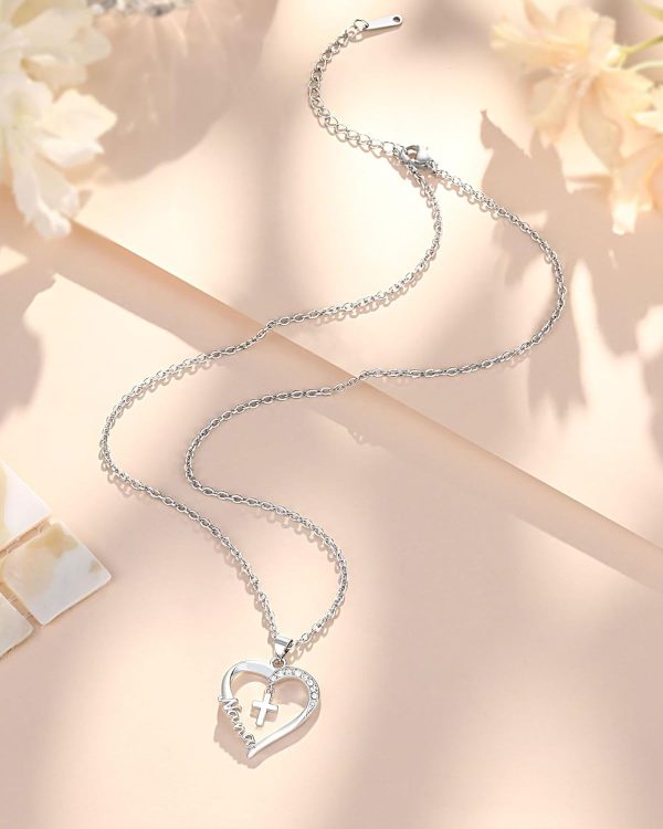Best Heart Cross Necklace For Nana - Baptism & Easter Gift - Imagem 4