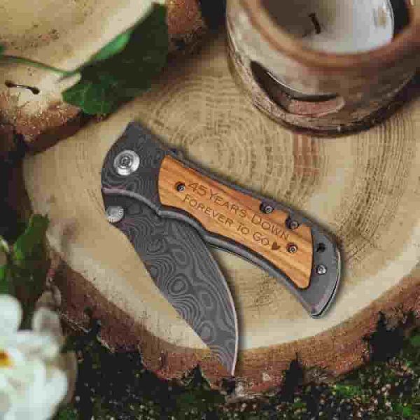 Best 45th Anniversary Gift Knife For Him - Sapphire Keepsake - Imagen 2