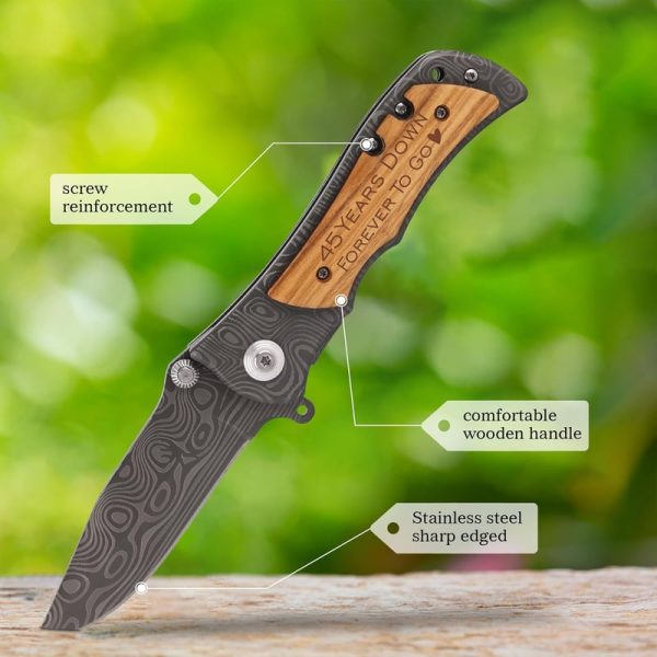 Best 45th Anniversary Gift Knife For Him - Sapphire Keepsake - Imagen 5