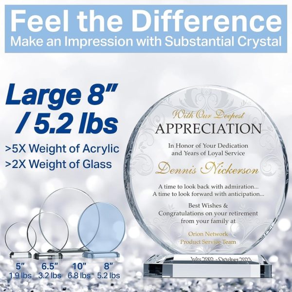 Best Personalized Crystal Retirement Gift Plaque For Employees – Image 4
