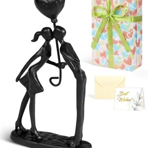 Best Romantic Cast Iron Kissing Couple Statue Gift