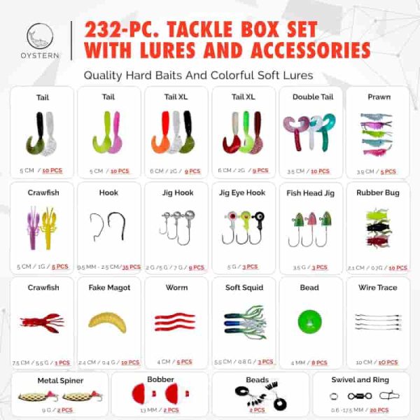 232pcs Fishing Lure Kit - Best Bass & Trout Fishing Gear – Image 4