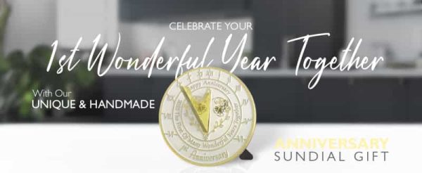 Handmade Sundial Gift For 1st Wedding Anniversary - Recycled Metal - 画像 (3)