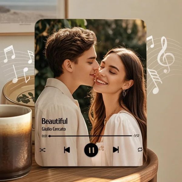 Best Personalized Music Photo Frame For Couples - Play Your Song - Imagen 4