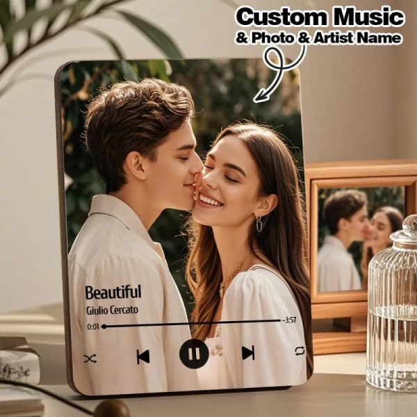 Best Personalized Music Photo Frame For Couples - Play Your Song - Imagen 5