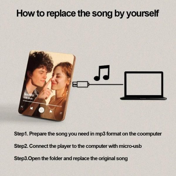 Best Personalized Music Photo Frame For Couples - Play Your Song - Imagen 6