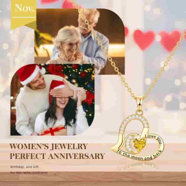 925 Sterling Silver Birthstone Anniversary Necklace For Her – Image 3