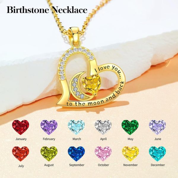 925 Sterling Silver Birthstone Anniversary Necklace For Her – Image 4