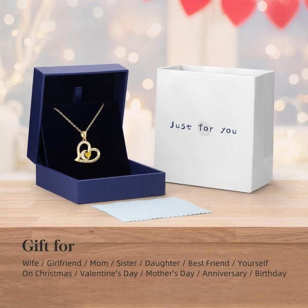925 Sterling Silver Birthstone Anniversary Necklace For Her – Image 6