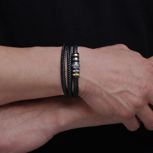Multi-layer Braided Leather Bracelet For Men - Perfect Gift For Son – Image 4