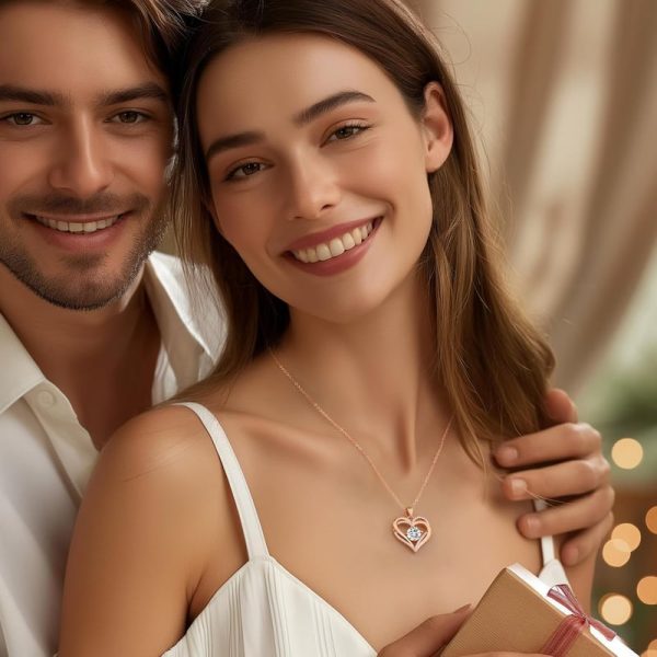 925 Silver Heart Birthstone Necklace - Best Gift For Her - Image 2