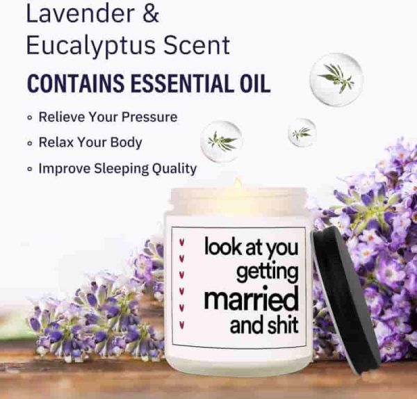 Funny Wedding Gifts – Lavender Soy Candle For Brides - Imagen 6