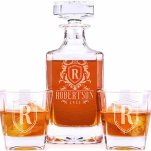 Custom Whiskey Decanter Set - Perfect Gift For Men