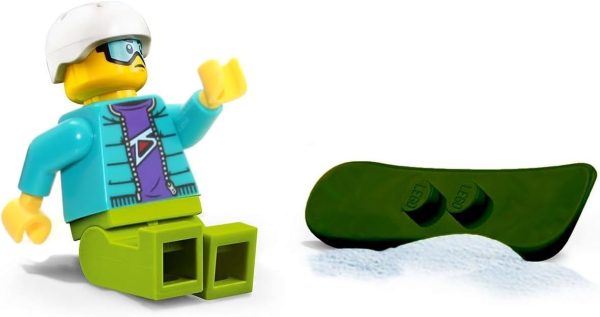 Best Lego City Snowboarder Minifigure With Goggles & Snowboard – Image 4