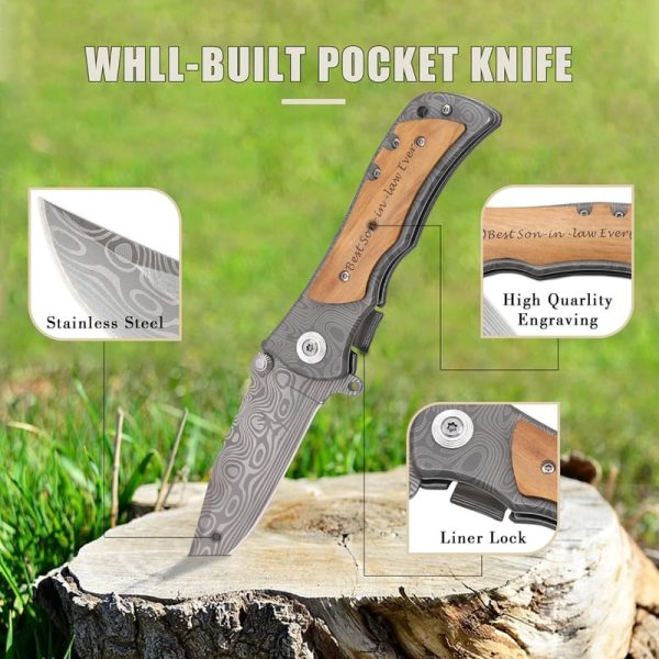 Best Son-in-law Ever Pocket Knife Gift - Unique & Personalized - Imagem 2