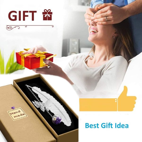 Top Vintage Feather Bookmark Gift For Women & Readers - 画像 (6)