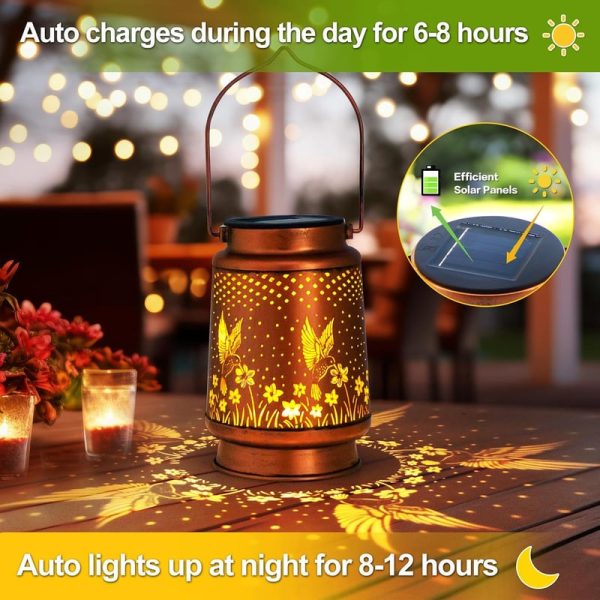 Best Hummingbird Solar Lantern - Waterproof Led Garden Decor Gift - Image 3