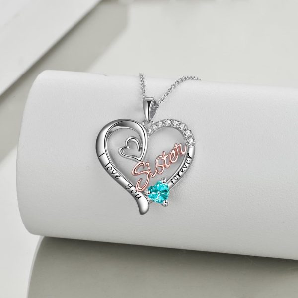 Best 925 Silver Sister Necklace - Birthstone Jewelry Gift – Image 6