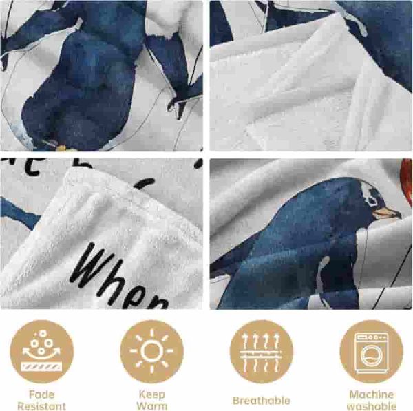 Romantic Penguin Blanket - Best Gift For Couples - Imagen 6
