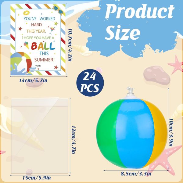 48 Pcs Summer Beach Balls & Gift Cards For Students - Imagen 2