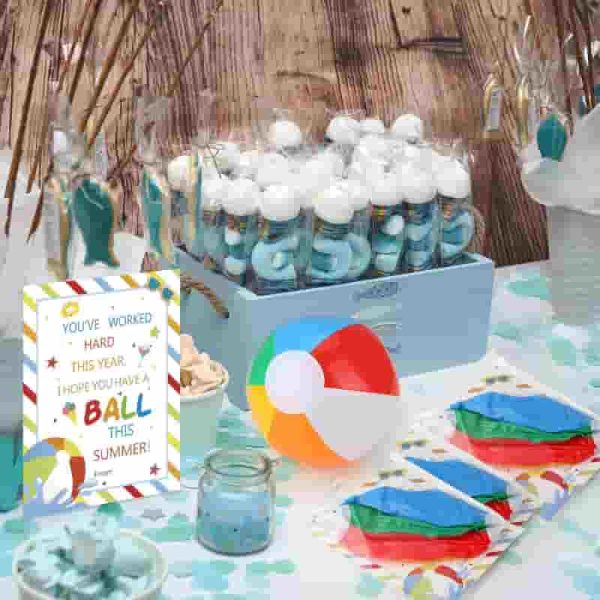 48 Pcs Summer Beach Balls & Gift Cards For Students - Imagen 4