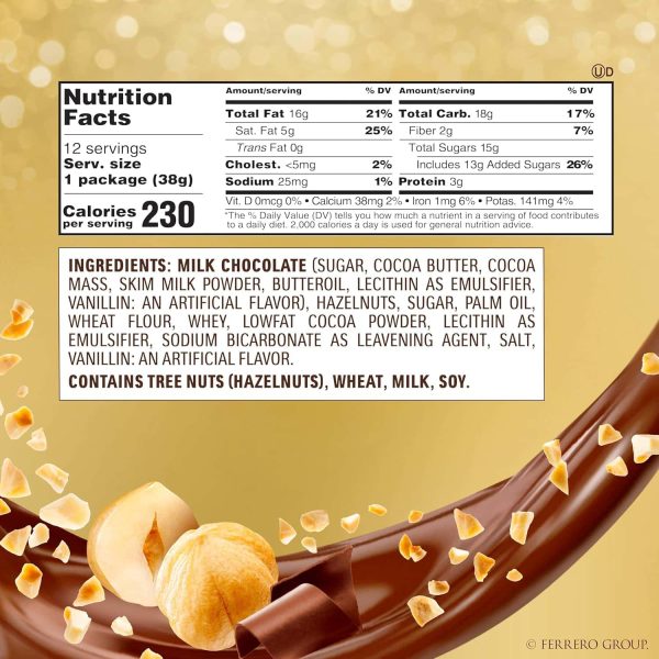Ferrero Rocher Gourmet Milk Chocolate Hazelnut Gift Box - 画像 (2)