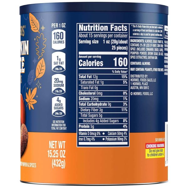 Planters Pumpkin Spice Almonds Seasonal Snacks 15oz – Image 2