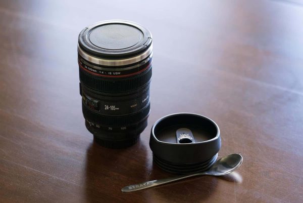 Camera Lens Coffee Mug Bundle Stainless Steel - Imagen 2