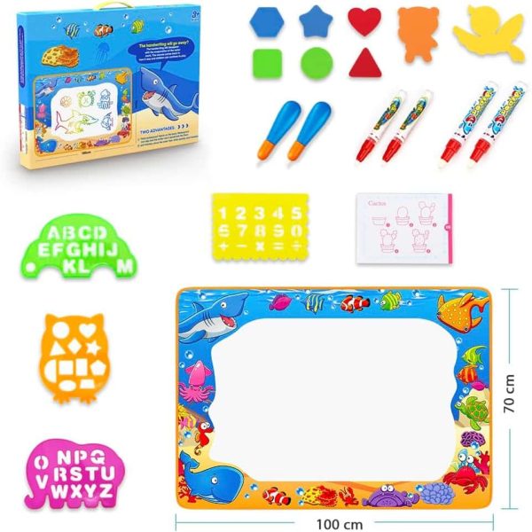 Magic Water Doodle Mat: Colorful Kids Art Toy - 画像 (2)