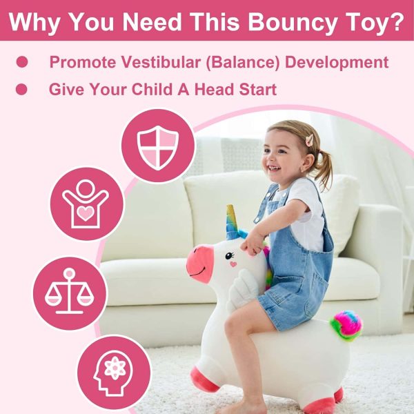 Hopping Unicorn Toddler Plush Bouncer Toy - Imagem 2