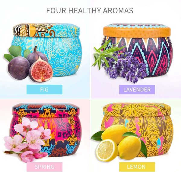 Aromatherapy Candle Set Stress Relief Gift 120h Burn – Image 2