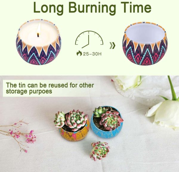 Aromatherapy Candle Set Stress Relief Gift 120h Burn – Image 3